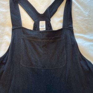 Chic Black Overalls with Front Pocket